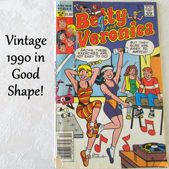 BETTY & VERONICA COMIC 1990, ARCHIE COMICS VOL. 2 NO. 36 DECEMBER, GOOD COND. - Picture 1 of 5